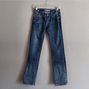 NEW Rock & Roll Cowgirl Rival Low Rise Straight Jeans 25×34